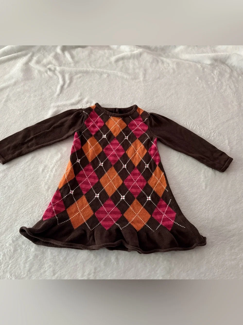 Gymboree 2010 Fall Homecoming Plaid Argyle Sweater Dress 3T
